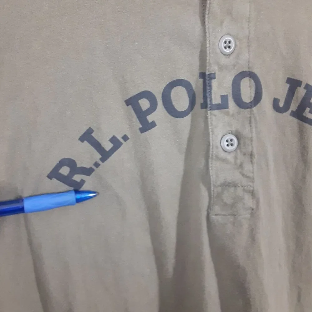 Ralph Lauren Adult Mens L Green R.L. Polo Jeans Short Sleeve Polo Shirt